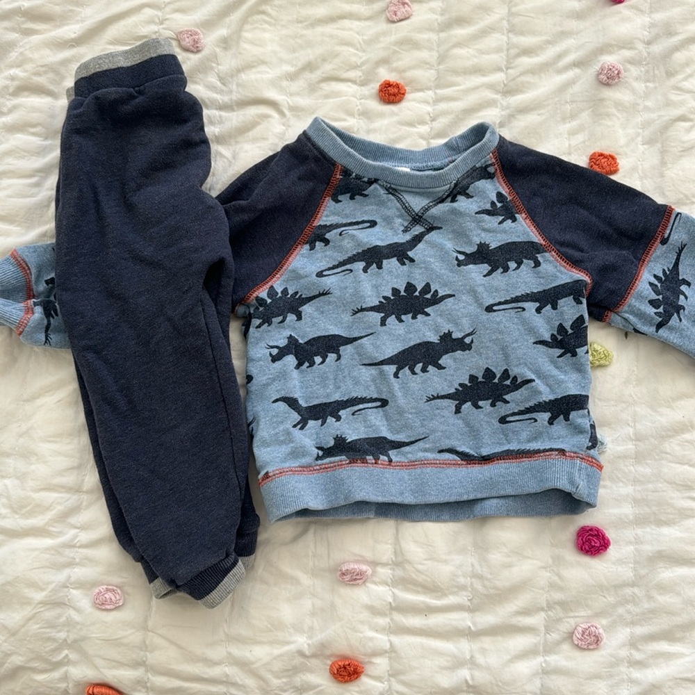 Hatley baby dinosaur sweatshirt and sweatpants - 2T